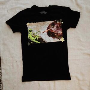 Alien Graphic Black T-Shirt